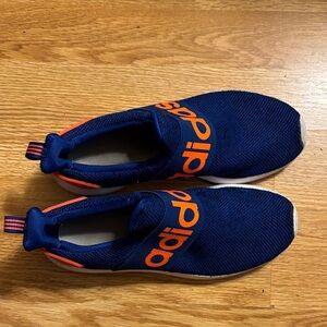 Adidas Kids Blue and Orange Slip-On Sneakers